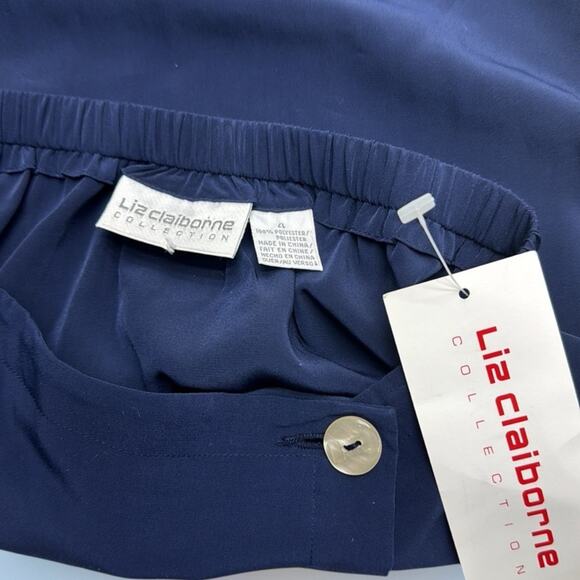 LIZ CLAIBORNE Women’s 4 Navy Blue Lightweight Skirt - Picture 4 of 4
